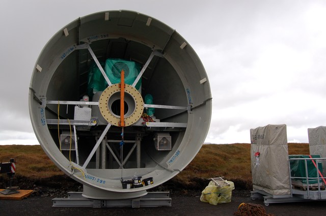 Partie arrière d'une nacelle d'éolienne