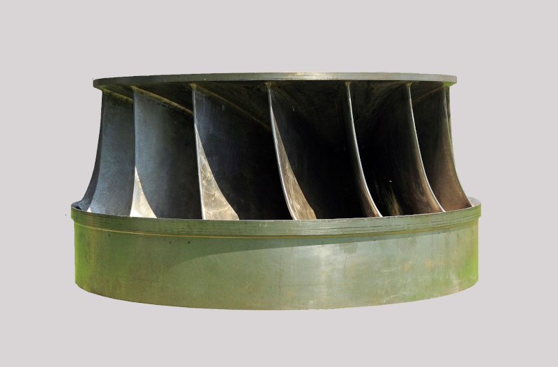 Roues de turbines hydrauliques (Pelton, Francis, Kaplan)