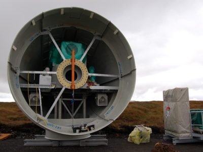 Partie arrière d'une nacelle d'éolienne