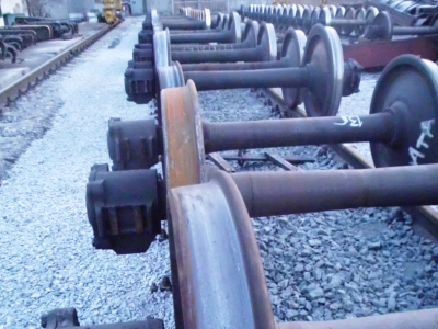 Essieux ferroviaires — portées de roulement et de calage